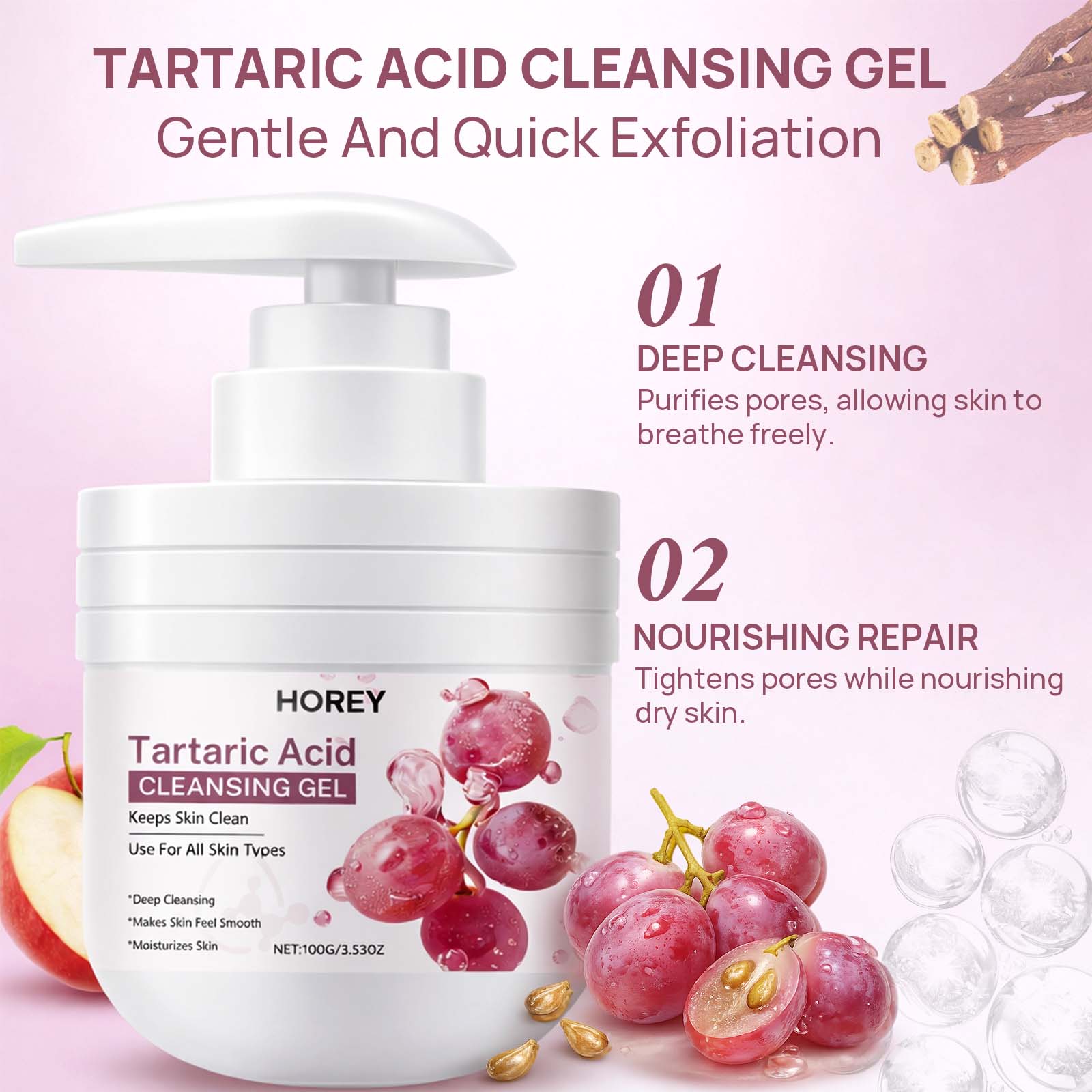 Tartaric Acid Cleansing Gel De - Licorice Root Extract recension och pris