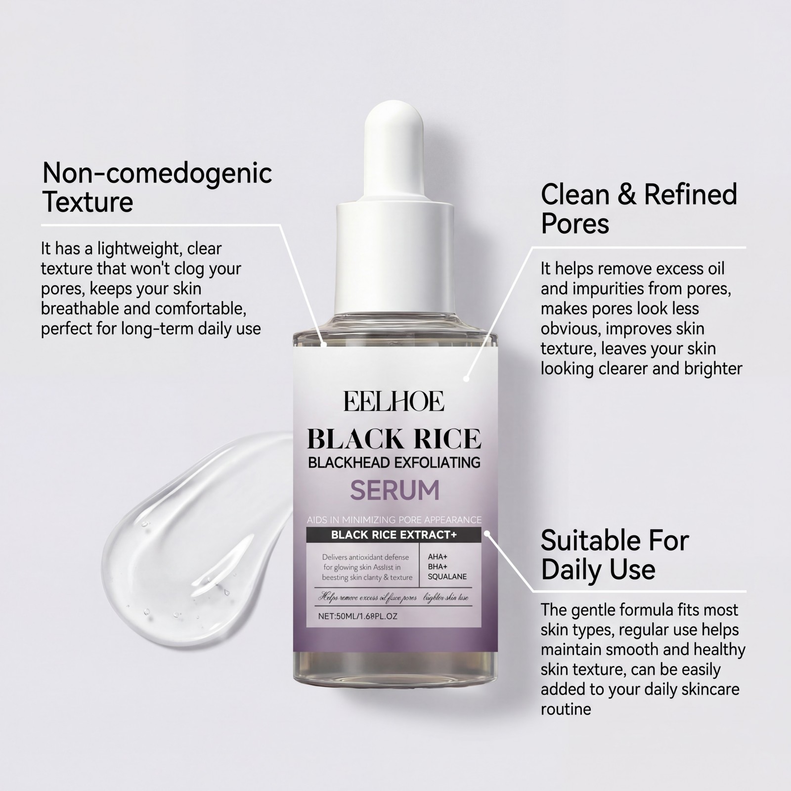 Black Rice Exfoliating Serum G - Skincare Non Comedogenic recension och pris