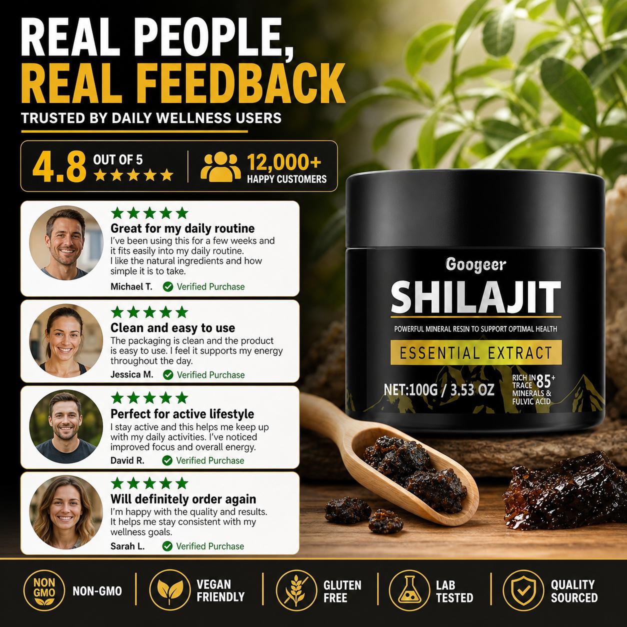 Googeer Shilajit Extract Powde - Licorice Root Extract recension och pris