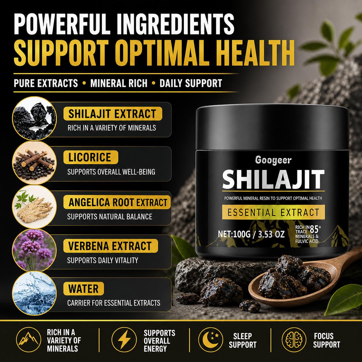 Googeer Shilajit Extract Powde - Licorice Root Extract recension och pris